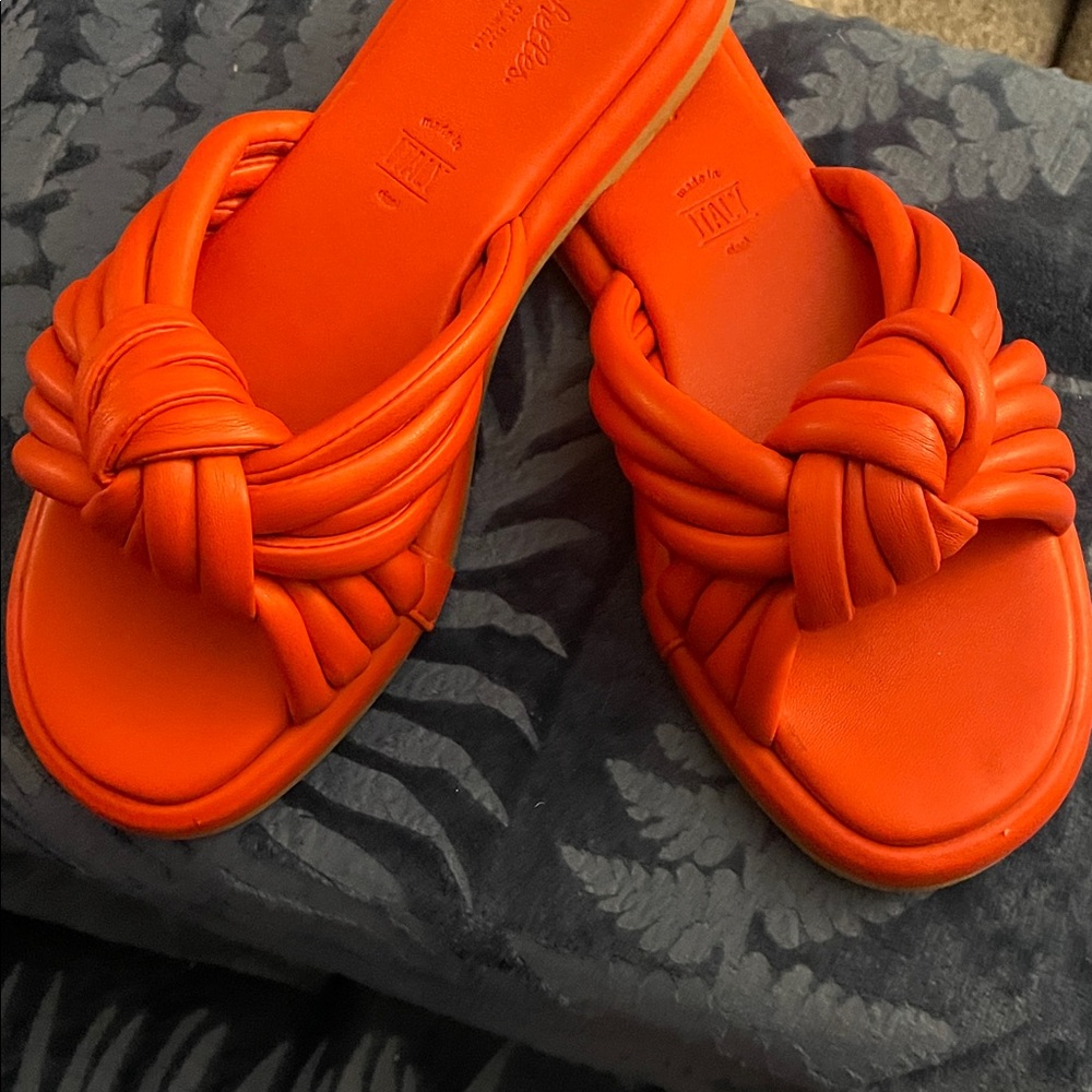 Seychelles Bright Orange Knotted Sandals